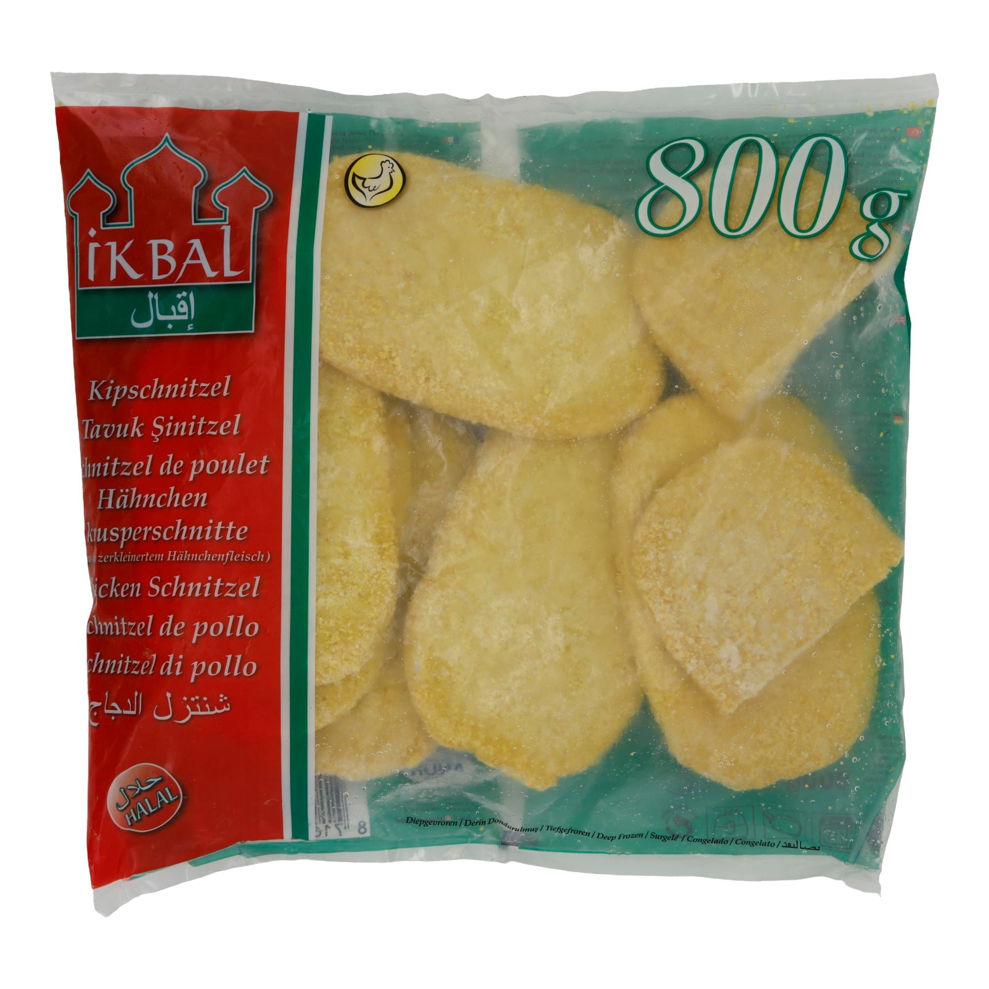 Hähnchen-Schnitzel Ikbal | Panierte Knusperschnitte | Halal, tiefgefroren | 800 g IKBAL